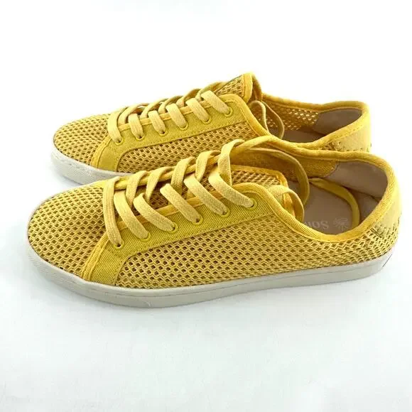 Soludos Women's Canaria Yellow The Ibiza Mesh Sneaker Size 9 - Picture 8 of 13